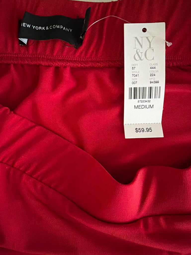 New York & Company Red Maxi Skirt Size Medium Nwt — image 4 of 5